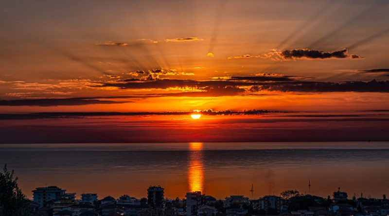 Ombres du lever du soleil de septembre